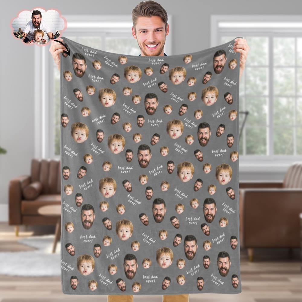 Custom Blankets Personalized Fleece Blanket Gifts For Dad Best Dad Ever