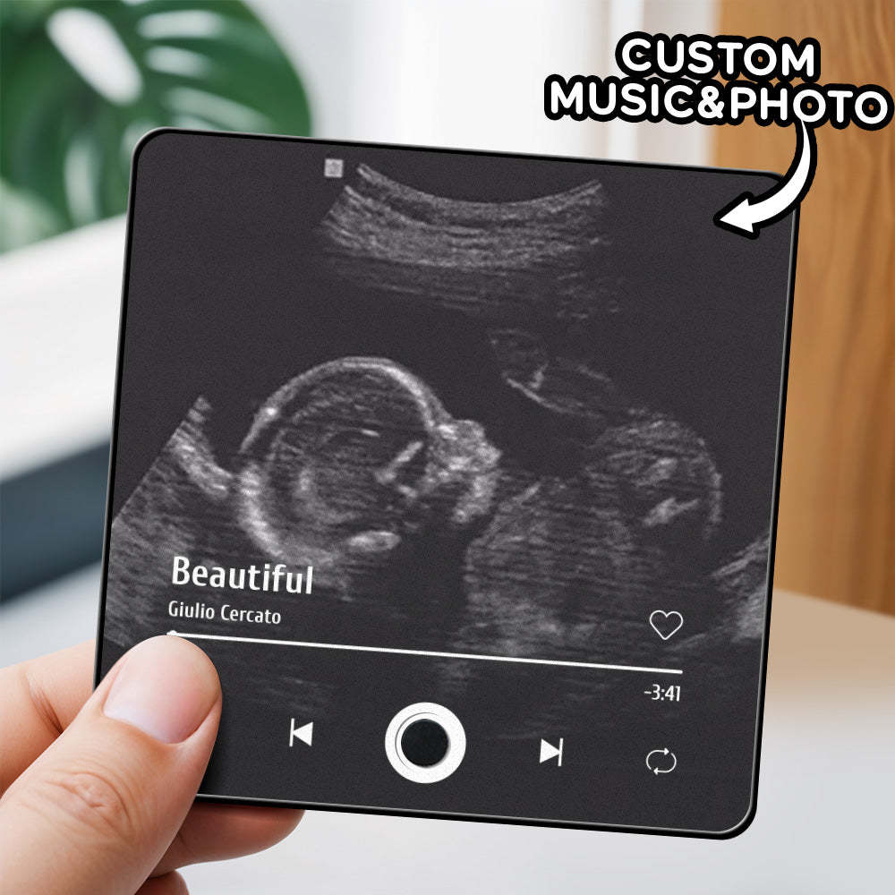 Personalized  Photo Album Fridge Magnet Music Wall Photo Sticker Music Movement That Can Be Played Without Cell Phone Music Fridge Magnet Pro Recording Newborns