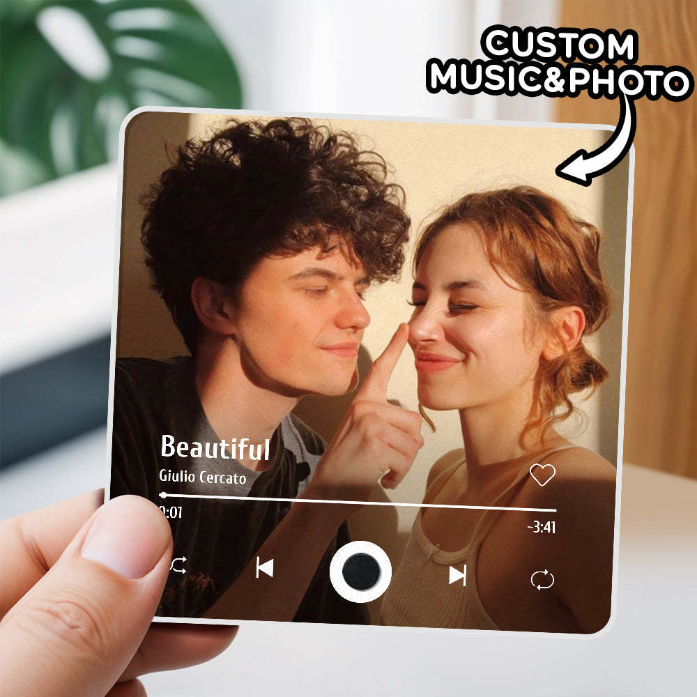 Personalized Photo Album Fridge Magnet Music Wall Photo Sticker Music Movement That Can Be Played Without Cell Phone Music Fridge Magnet Pro - Myfacesocks