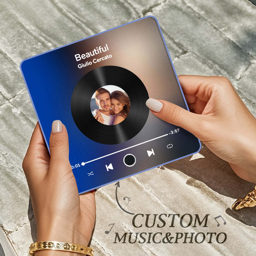 Personalized Photo Album Fridge Magnet Music Wall Photo Sticker Music Movement That Can Be Played Without Cell Phone Music Fridge Magnet Pro - Myfacesocks