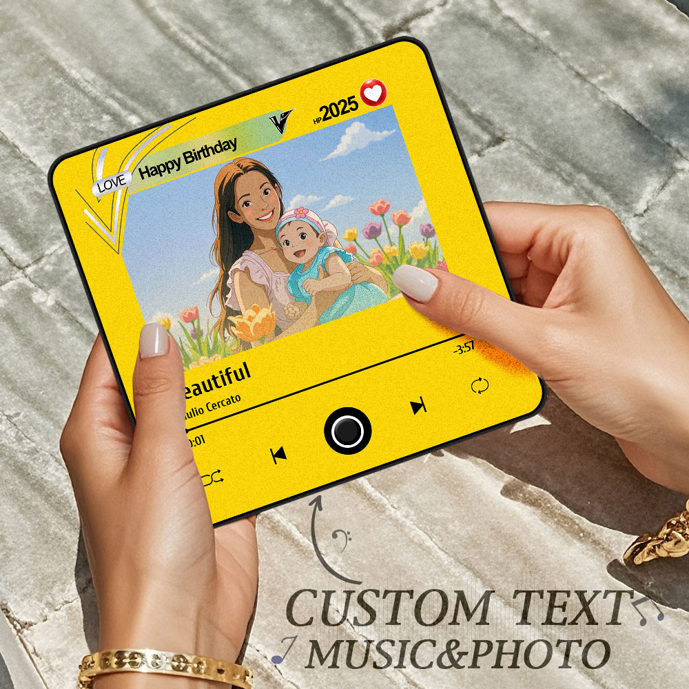 Custom Cartoon Photo Fridge Magnet Music Can Be Played Without Cell Phone Music Photo Fridge Magnet for Lover - MyFaceSocks