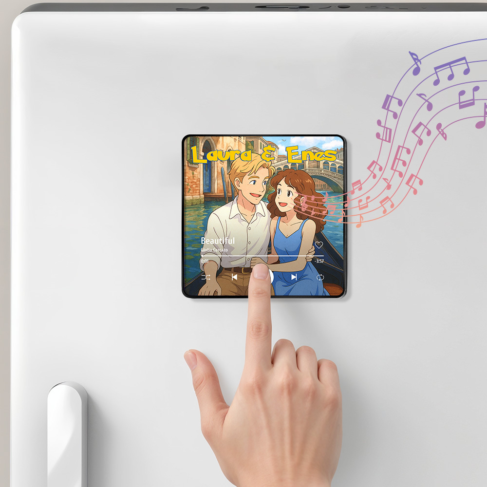 Custom Cartoon Photo Fridge Magnet Music Can Be Played Without Cell Phone Music Photo Fridge Magnet for Lover - MyFaceSocks