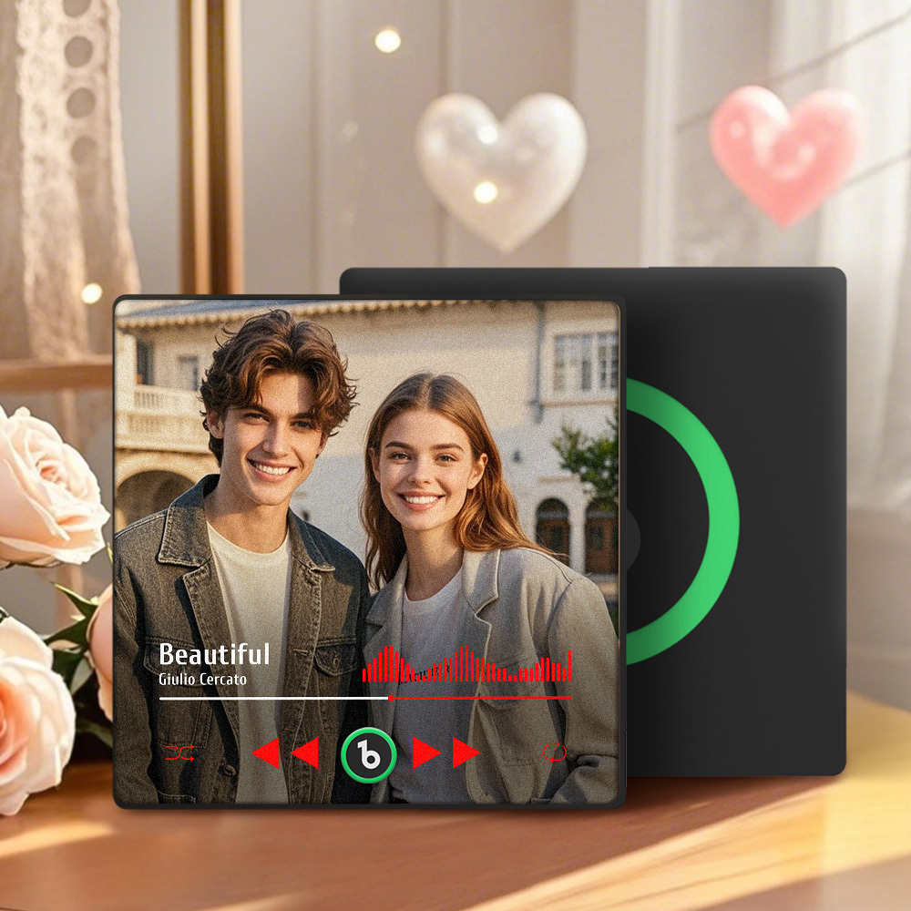 Personalized Couple Photo Album Fridge Magnet Music Can Be Played Without Cell Phone Music Fridge Magnet Pro - MyFaceSocks