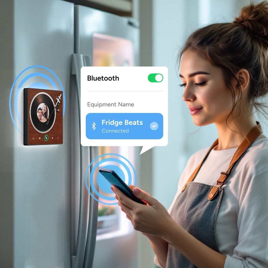 New 4.0 Upgrade Custom Music Fridge Magnet Vinyl Player Style Fridge Magnet Gift for Lover - MyFaceSocks
