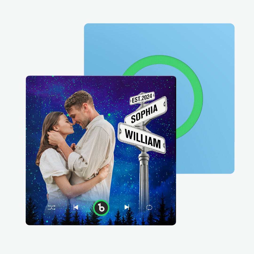 New 4.0 Upgrade Custom Music Fridge Magnet Street Sign Style Fridge Magnet Gift for Lover - MyFaceSocks