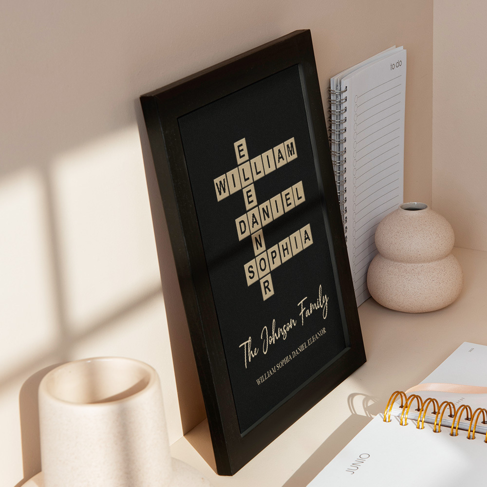 Custom Wooden Frame with Your Text Custom Word Family Names Best Gift - MyFaceSocks