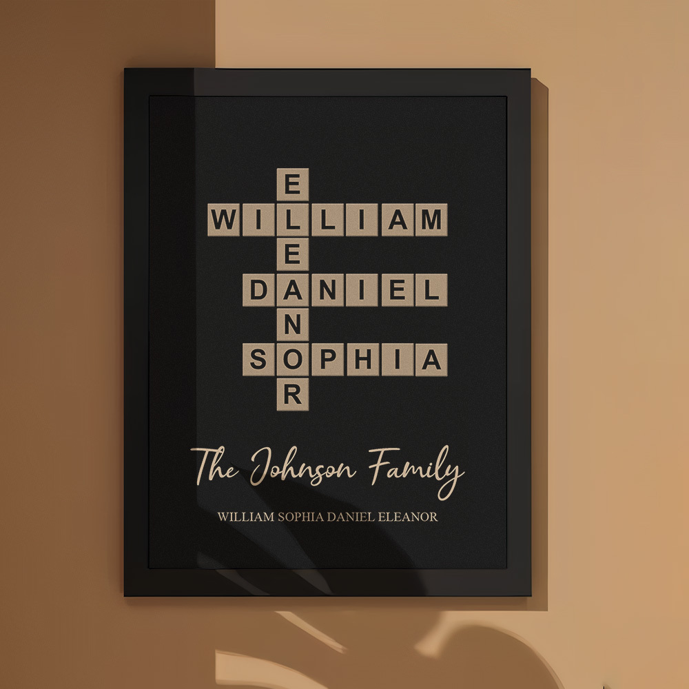 Custom Wooden Frame with Your Text Custom Word Family Names Best Gift - MyFaceSocks
