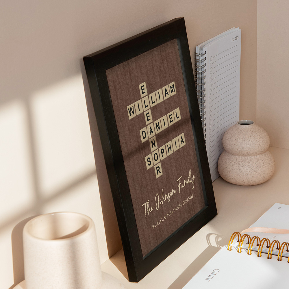 Custom Wooden Frame with Your Text Custom Word Family Names Best Gift - MyFaceSocks