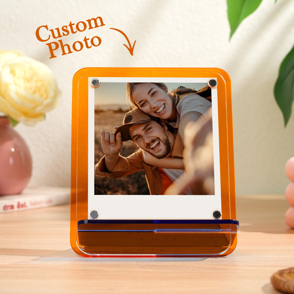 Custom Your Photos Acrylic Photo Frame Free-Standing Personalize Frames Immortalize Picture - SantaSocks
