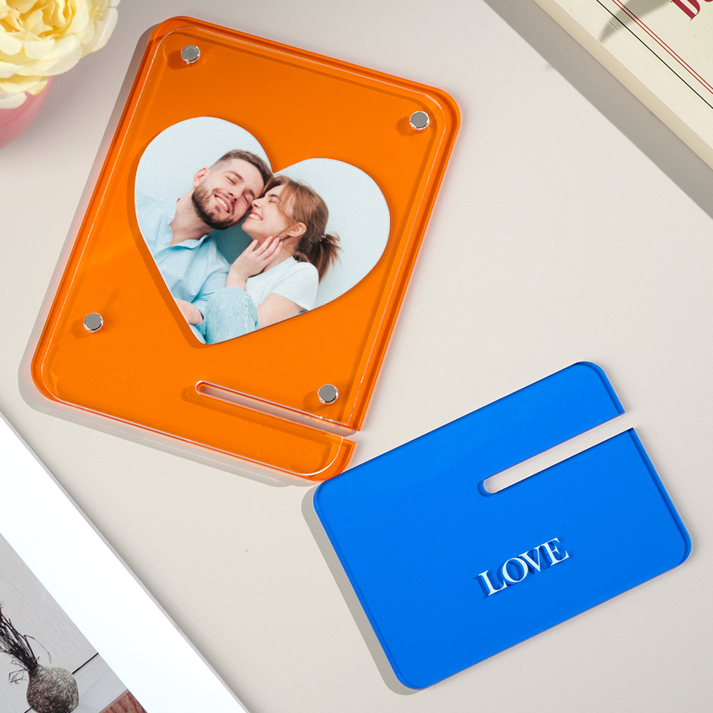 Custom Your Photos Acrylic Photo Frame Free-Standing Personalize Frames Immortalize Picture - SantaSocks