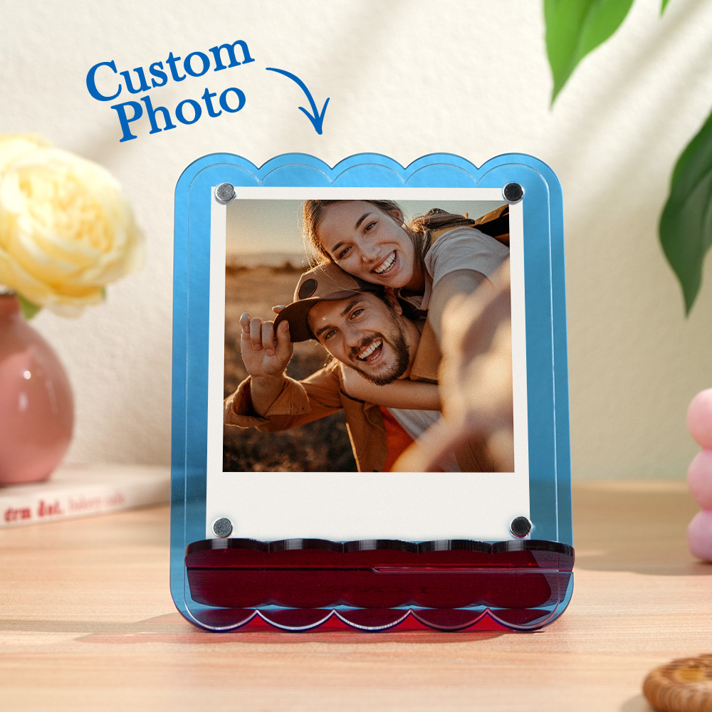 Custom Your Photos Acrylic Photo Frame Free-Standing Personalize Frames Immortalize Picture - SantaSocks
