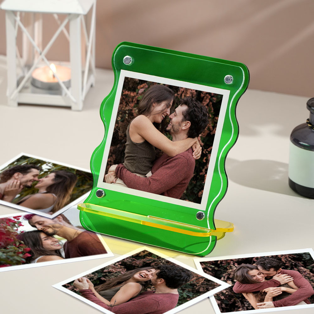 Custom Your Photos Acrylic Photo Frame Free-Standing Personalize Frames Immortalize Picture - SantaSocks