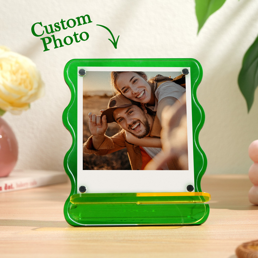 Custom Your Photos Acrylic Photo Frame Free-Standing Personalize Frames Immortalize Picture - SantaSocks
