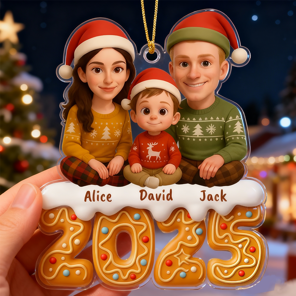 Personalized Acrylic Car Hanger - Christmas Gifts for Cute Moment - Custom Name Gift for Boyfriend & Girlfriend Family Lovers - MyFaceSocks
