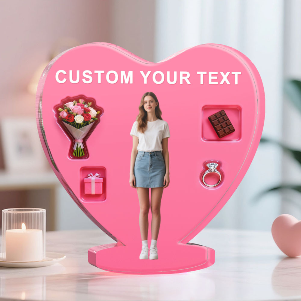 50th Birthday Portrait Caricature Gift Personalized for Women 2D Look 