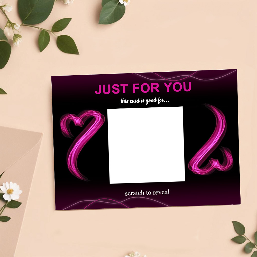 Scratch Valentines Day Card, Love Coupons, Love Note Scratch Off Cards Valentine's Day Anniversary Greeting Card, DIY Valentines, Romantic Gifts for Husband, Wife, Lovers, Kids