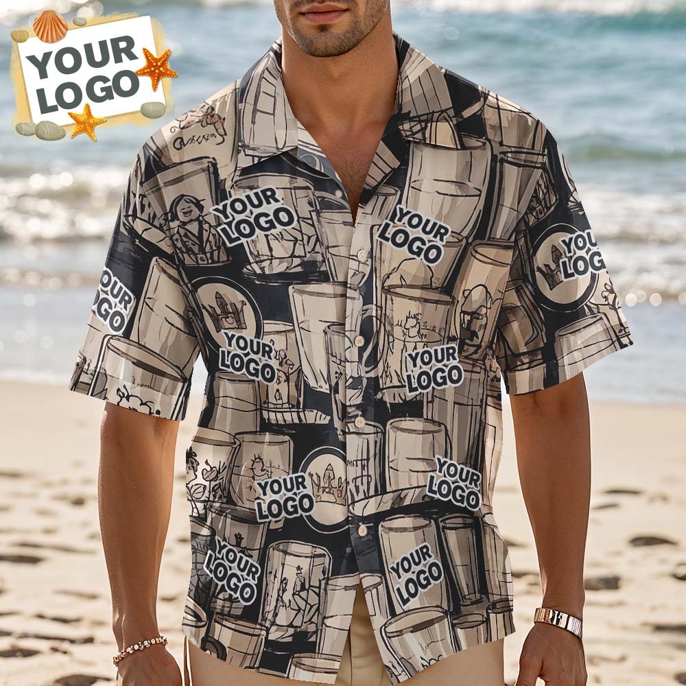 Custom Hawaiian Shirts Personalized Tropical Graffiti Summer Hawaiian Shirt Beach Vacation Gifts - MyFaceSocks