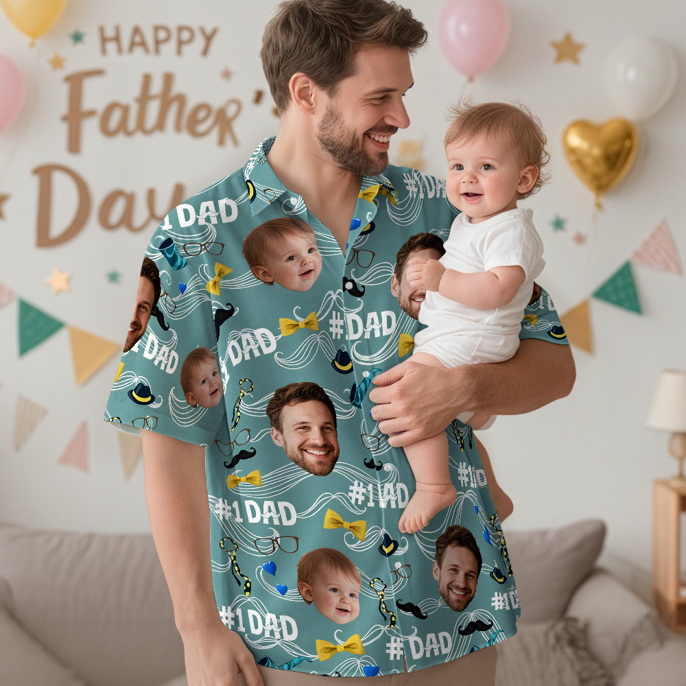 Custom Photo We Love You Dad Hawaiian Shirt Fathers Day Gift