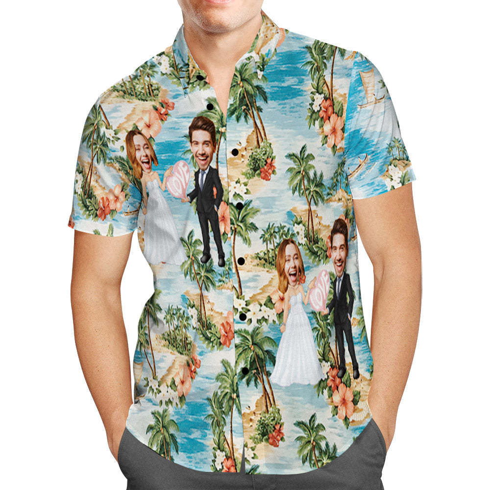 Custom Hawaiian Shirt Personalized Wedding Hawaiian Shirt Best Wedding Gift