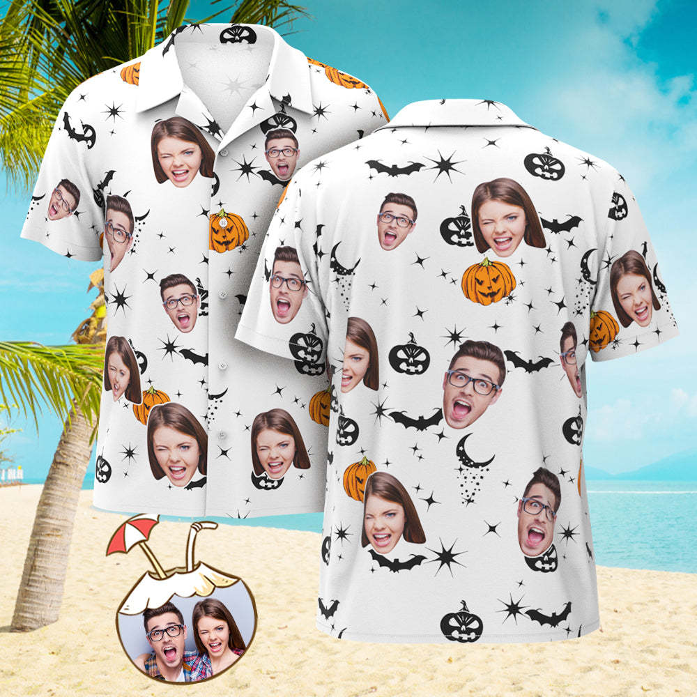 Custom Face Hawaiian Shirt Men's All Over Print Aloha Shirt Gift