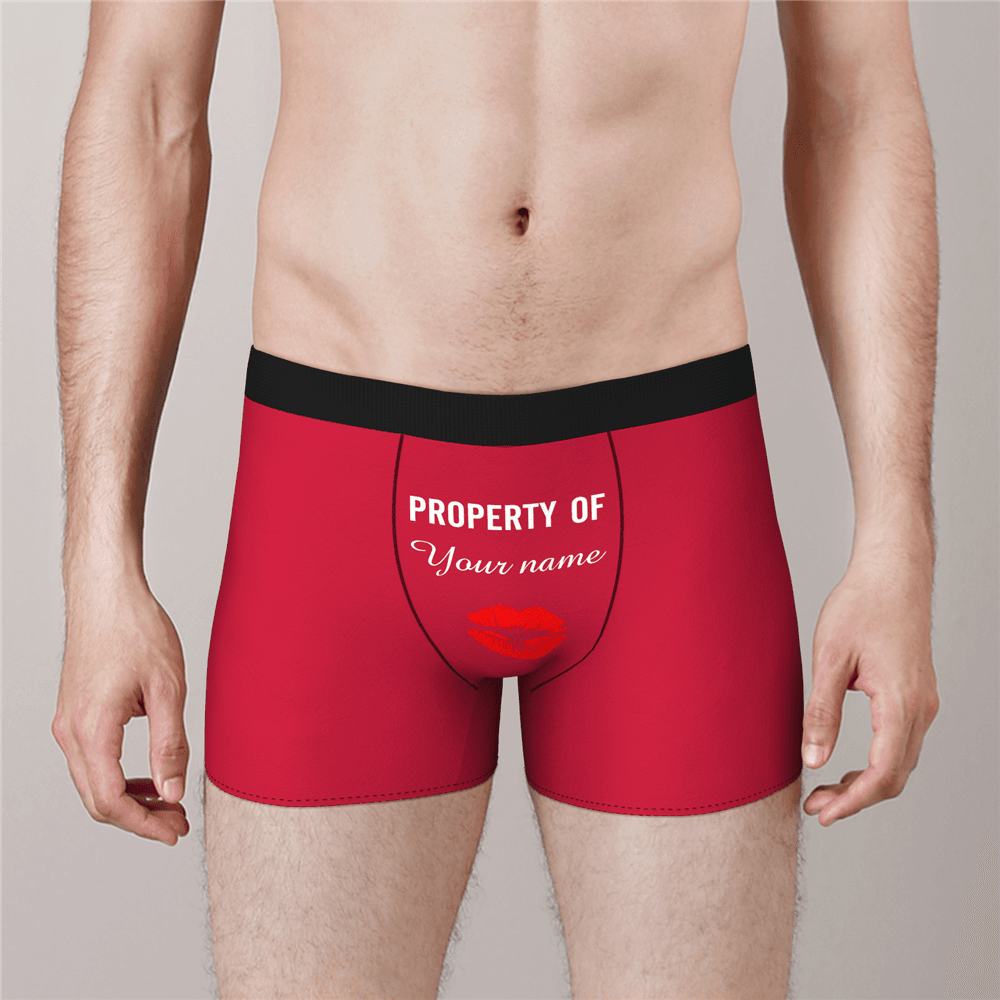 Custom Boxer Shorts - Property of Yours - MyPhotoSocks
