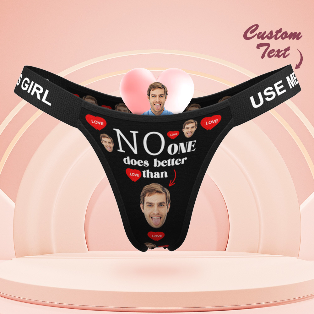 Custom Face Panties  NO ONE Does Better Than Personalized Waistband Engraved Thong Gift for Her