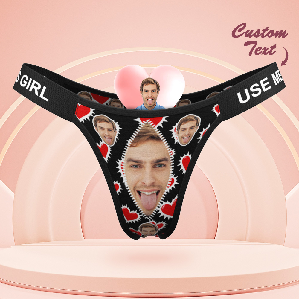 Custom Face Panties  NO ONE Does Better Than Personalized Waistband Engraved Thong Gift for Her