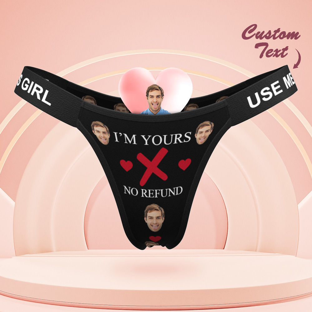 Custom Face Panties  NO ONE Does Better Than Personalized Waistband Engraved Thong Gift for Her