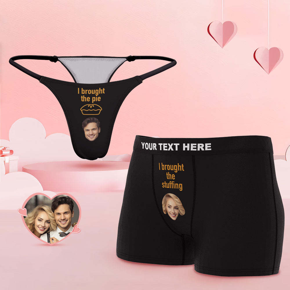 Custom Face Funny Couple Underwear Personalized Underwear Valentine's Day Gift - MyFaceSocks