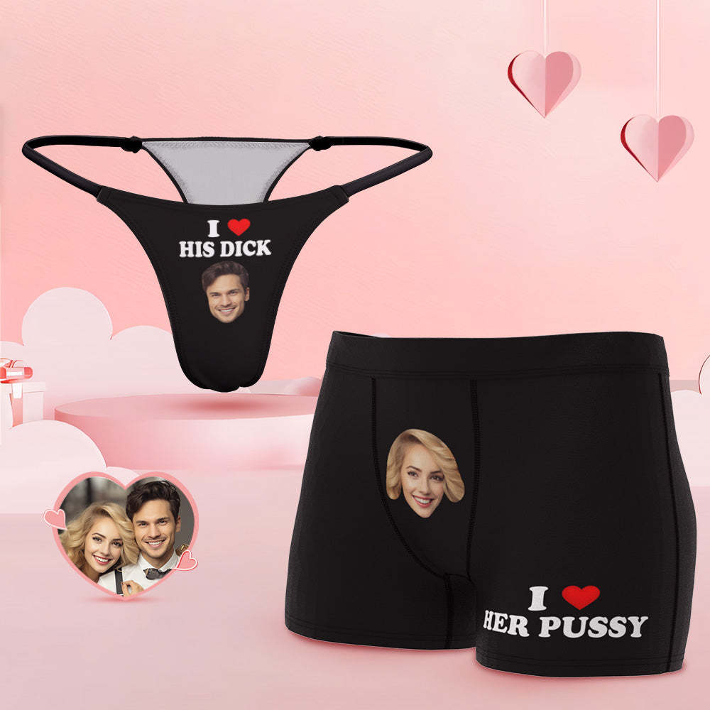 Custom Face Couple Underwear Love Your Body Personalized Underwear Valentine's Day Gift - MyFaceSocks