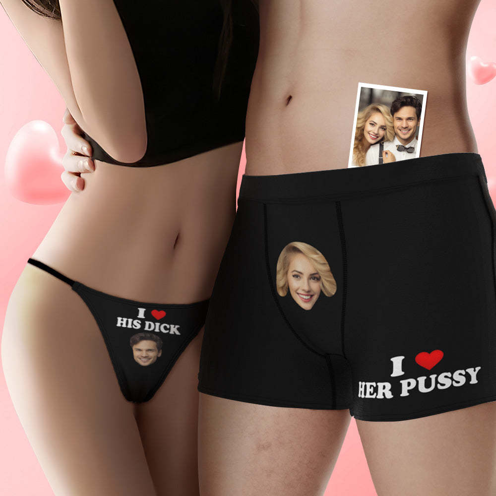 Custom Face Couple Underwear Love Your Body Personalized Underwear Valentine's Day Gift - MyFaceSocks