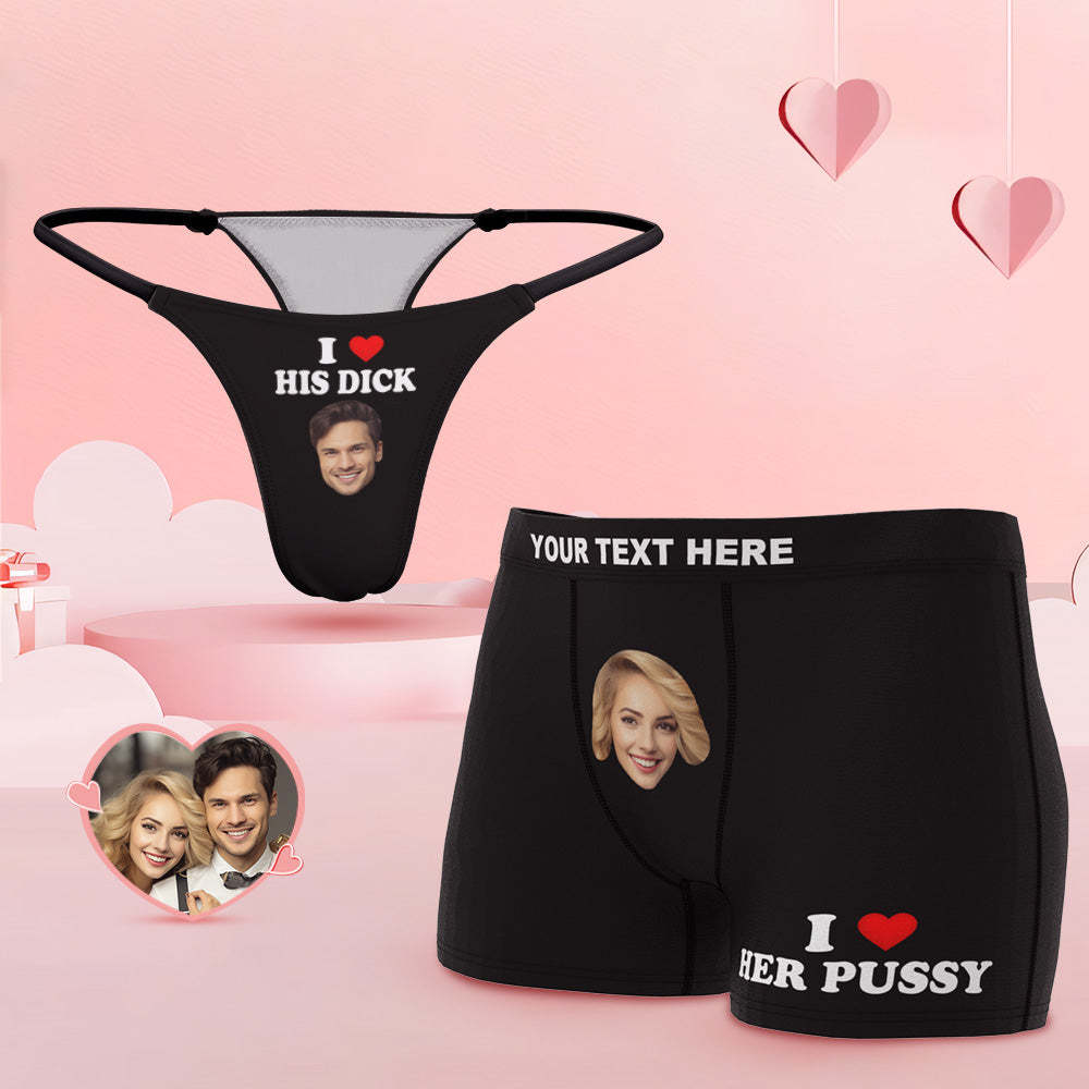 Custom Face Couple Underwear Love Your Body Personalized Underwear Valentine's Day Gift - MyFaceSocks