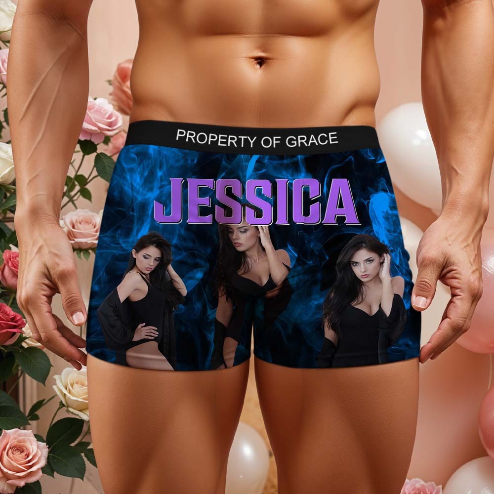 Custom Mens Face Boxer Vintage Face Boxer Personalized Face Boxers Valentines Day Underwear - MyFaceSocks