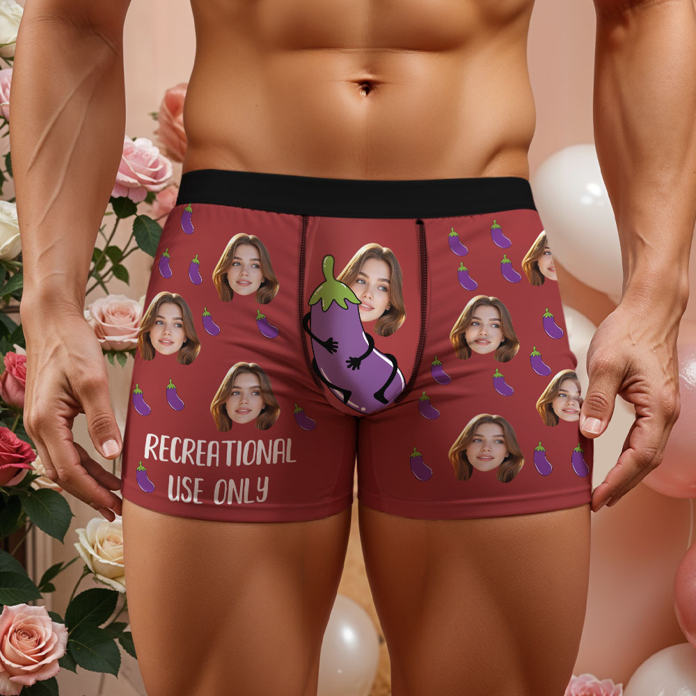 Custom Face Men's Boxer love and lip Property Of Dear Underwear Gifts For Husband Boyfriend Valentine's Day Gift - MyFaceSocks
