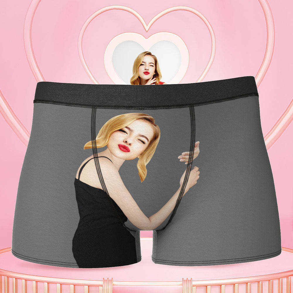 MEN'S CUSTOM FACE ON BODY POPULAR BOXER SHORTS Valentine's Day GIFT FOR HIM