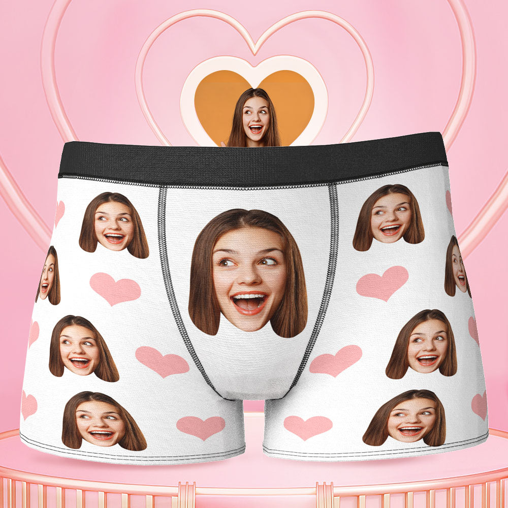Printed in U.S.A Custom Face Boxer Briefs Personalize Photo Underwear for Men Gifts for Boyfriend Husband
