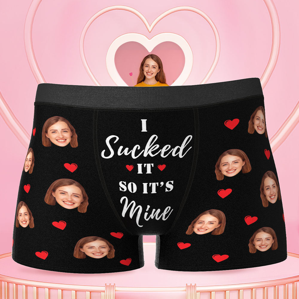 Printed in U.S.A Personalized Funny Face Boxers Custom Photo Underwear Gift For Men-it's Mine