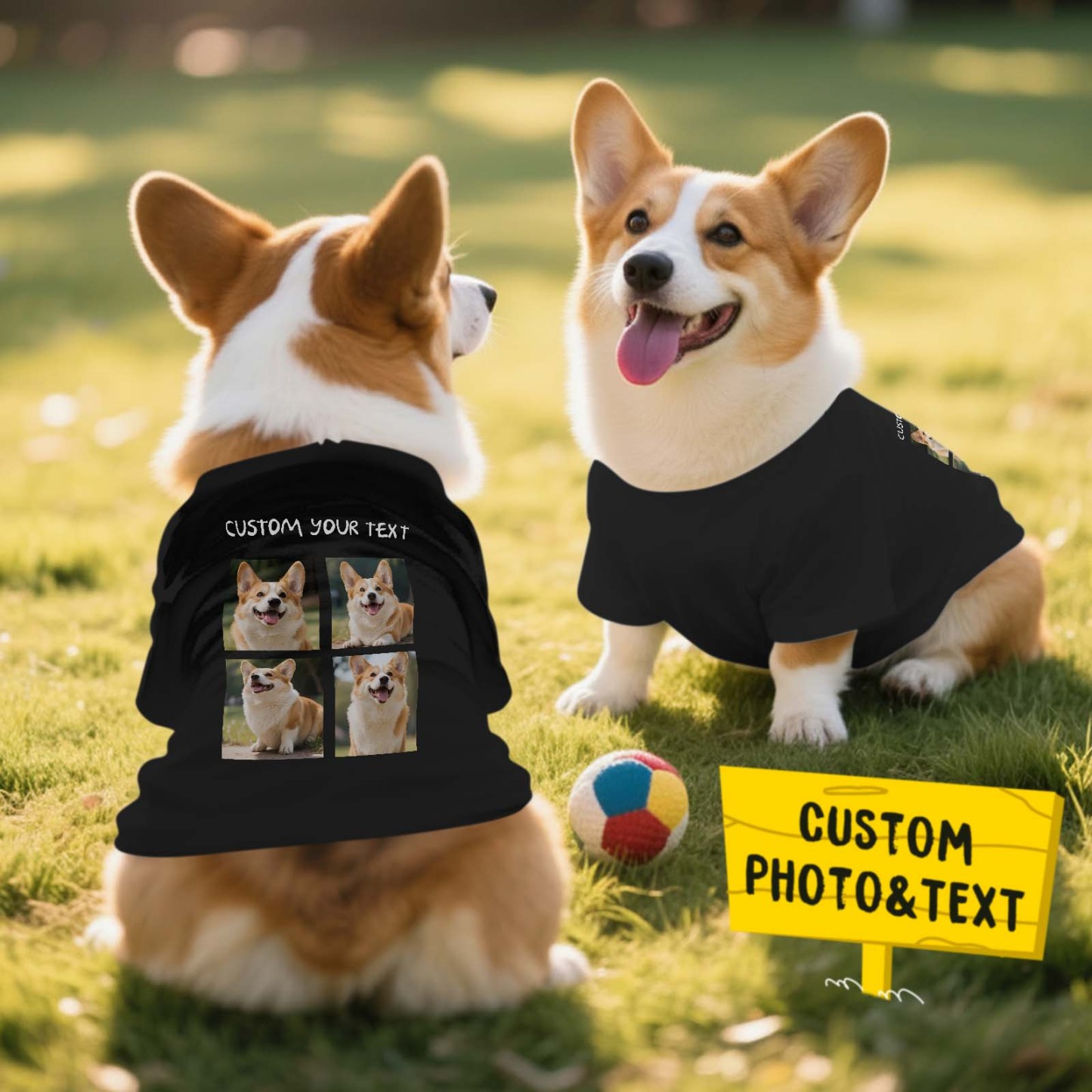 Personalized Photo and Text T-Shirt Dog Shirt Custom Pet Lover Shirt G