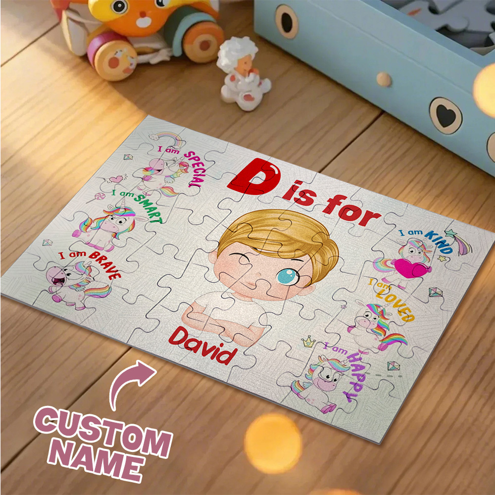 Jigsaw Puzzle Personalized Gift for Kids Trendy 2024 New 2024 Personalized Puzzle for Kid Christmas Gift - MyFaceSocks