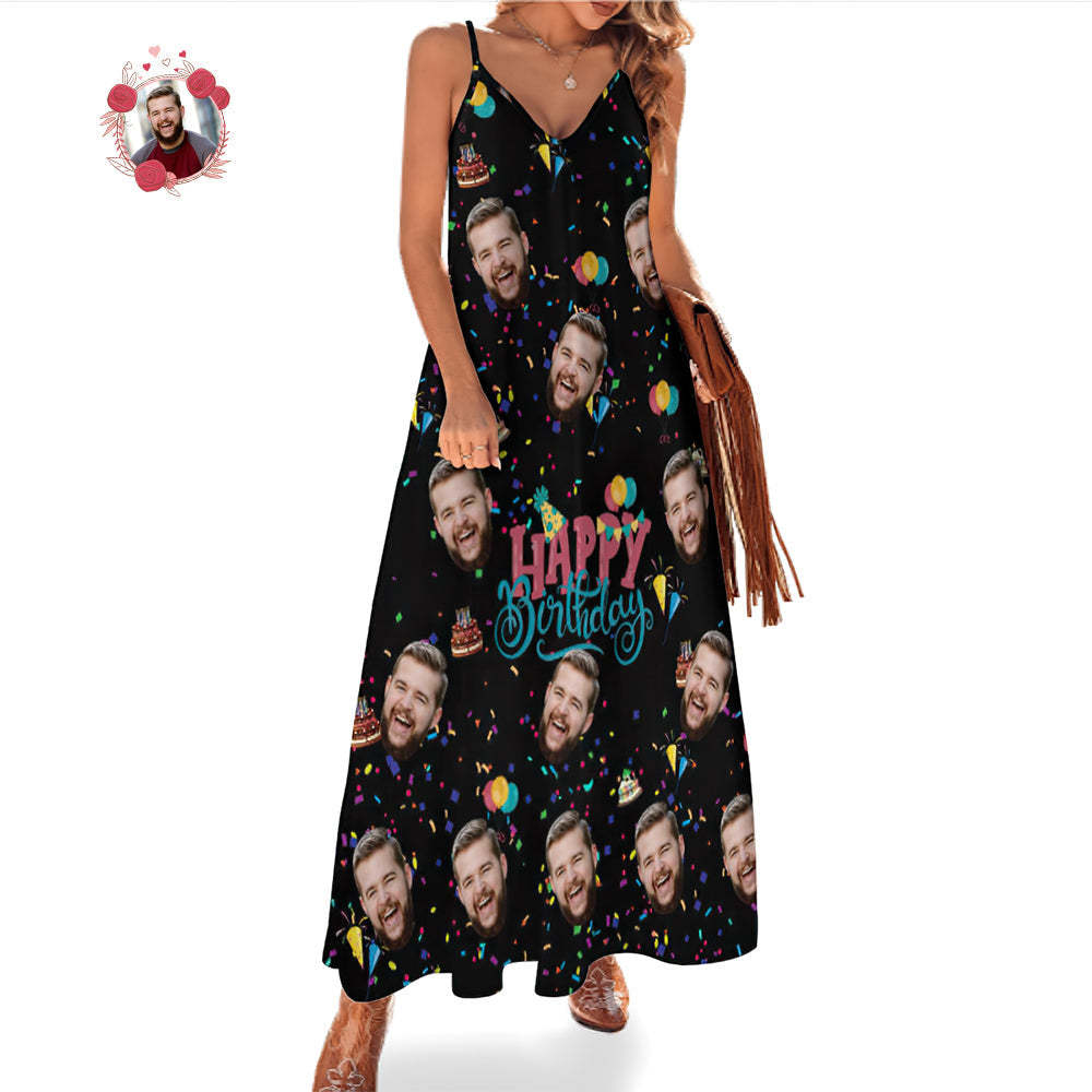 Custom Face Streamer Unique Birthday Gift Long Dress And Shirt Couple Outfit - MyFaceSocks