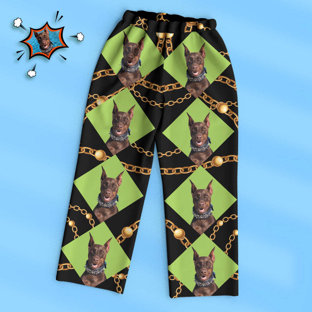 Custom Face Long Sleeve Pajamas Sleepwear Set - Cool Pet Face