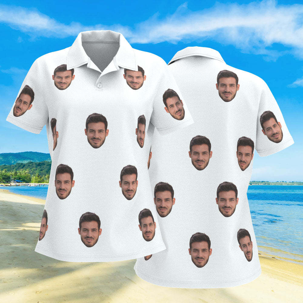 Custom Face Polo Shirts Personalized Photo Shirt - MyFaceSocks