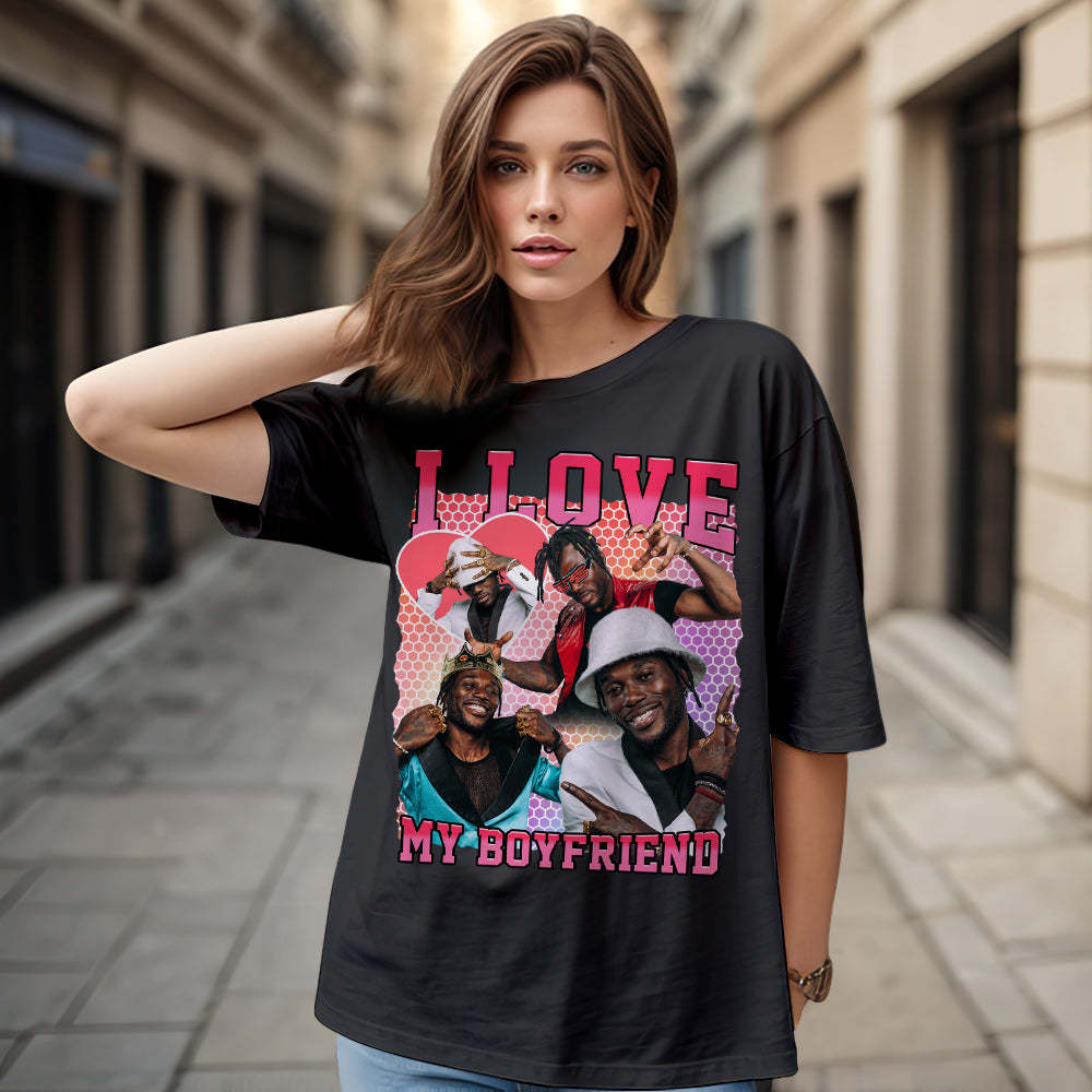 Custom Photo and Name Vintage Tee Personalized T-shirt Gifts for Him/Her - MyFaceSocks