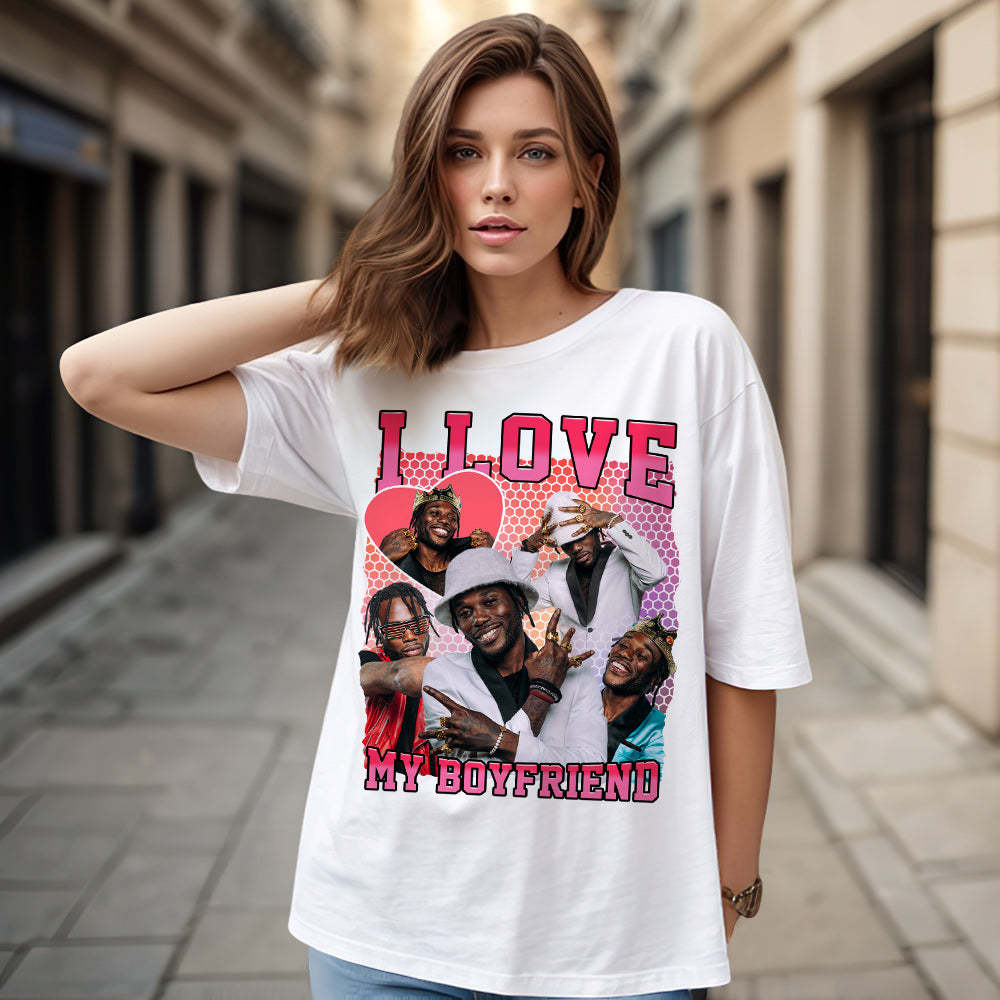 Custom Photo and Name Vintage Tee Personalized T-shirt Gifts for Him/Her - MyFaceSocks