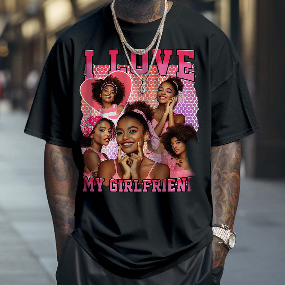 Custom Photo and Name Vintage Tee Personalized T-shirt Gifts for Him/Her - MyFaceSocks