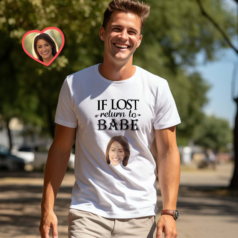 Custom Couple Matching T-shirts Love Babe Personalized Matching Couple Shirts Valentine's Day Gift - MyFaceSocks