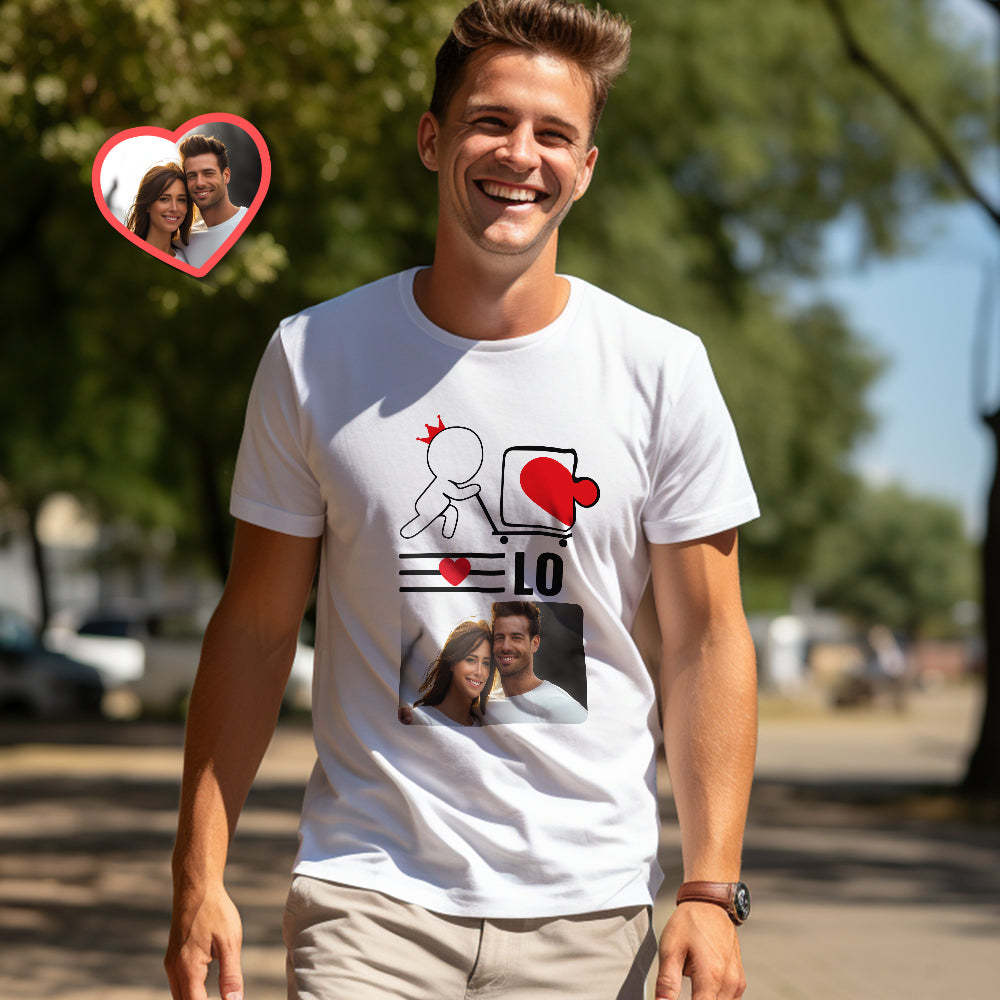 Custom Couple Matching T-shirts Love You Personalized Matching Couple Shirts Valentine's Day Gift - MyFaceSocks