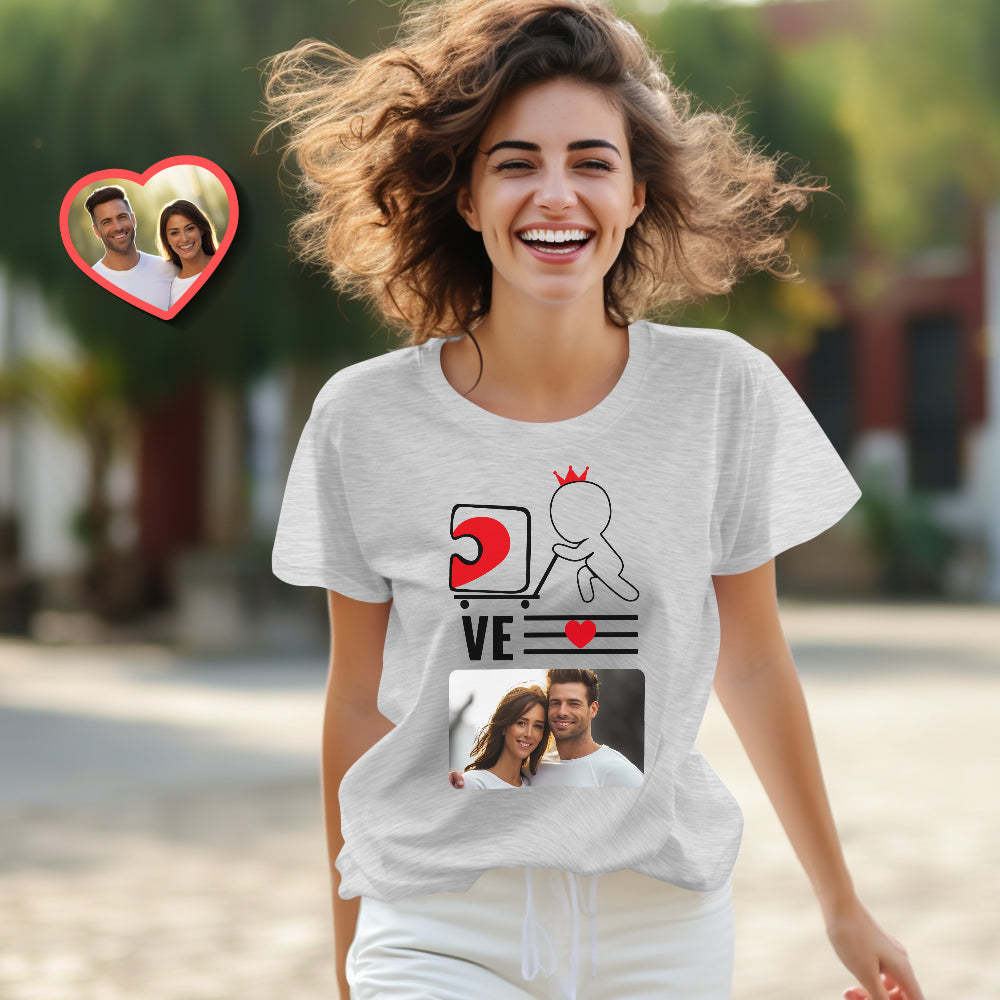 Custom Couple Matching T-shirts Love You Personalized Matching Couple Shirts Valentine's Day Gift - MyFaceSocks