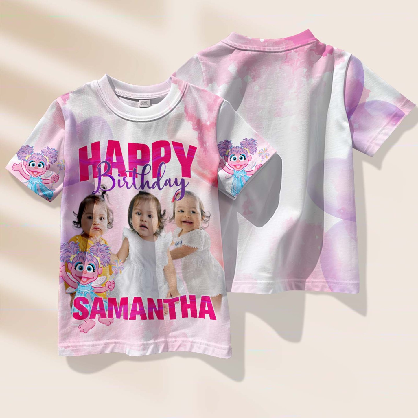 Custom Face T Shirt Personalized T-shirt Gift For Kids Birthday Cute Gift Dad & Son Matching Shirts