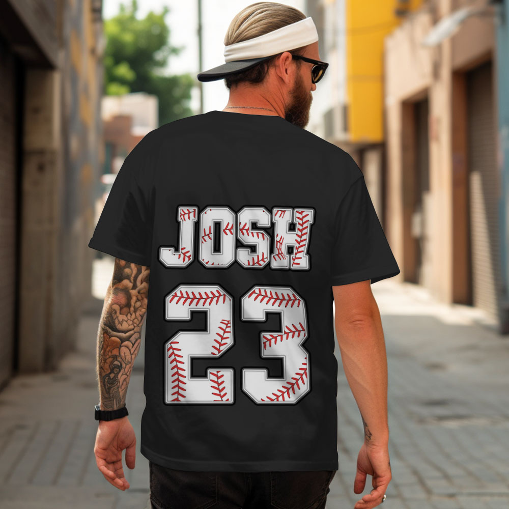 Custom Name And Number For Baseball Lovers Shirt - MyFaceSocks